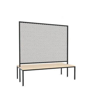 BANC DE VESTIAIRE DOUBLE BASA AVEC SÉPARATION - Longueur 150 cm