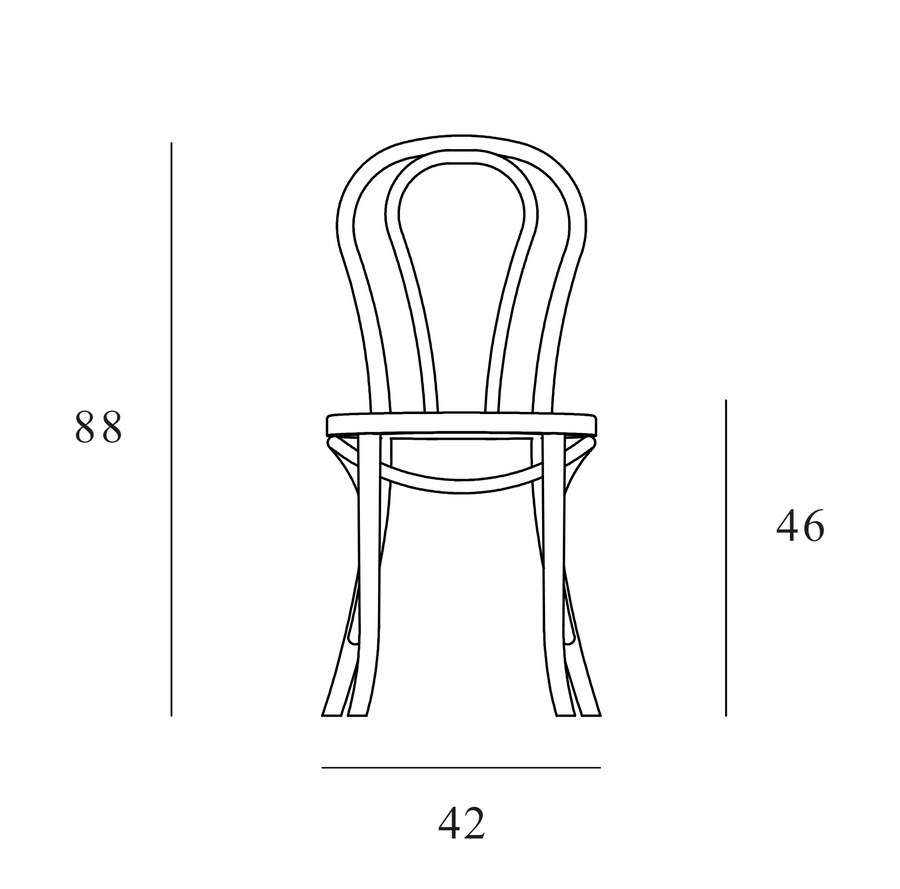  CLAS - Sedia in Legno Curvato 