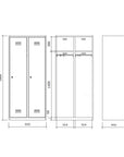 LOKSA Type A2/60-80 - Casier vestiaire en acier