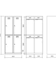 LOKSA Type B4/60-80 - Stalen Kleedkamer Locker (Kopie)