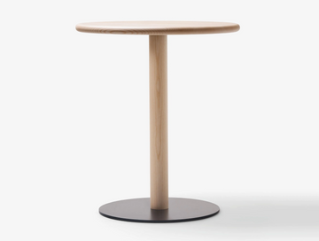 MONO -  Restaurant Table With Solid Wood Leg and Round Top