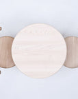 MONO - Table de restaurant avec pied en bois massif et plateau rond