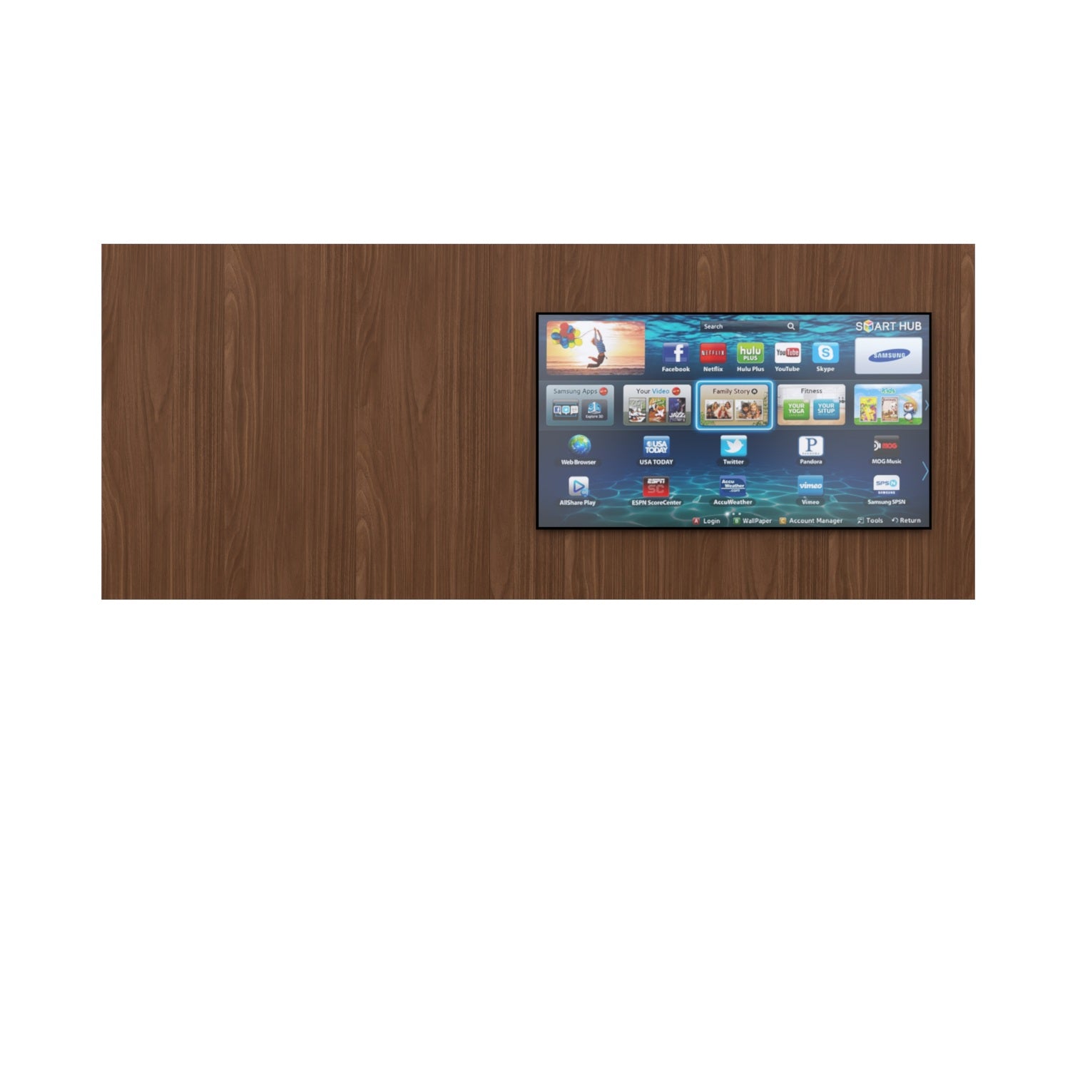 Hotelski TV zidni panel s LED rasvjetom