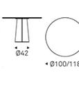  PIRA - Restauranttafel met conische basis en ronde top 