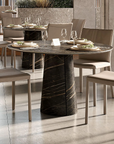 PIRA - Table de restaurant avec base conique et plateau rond