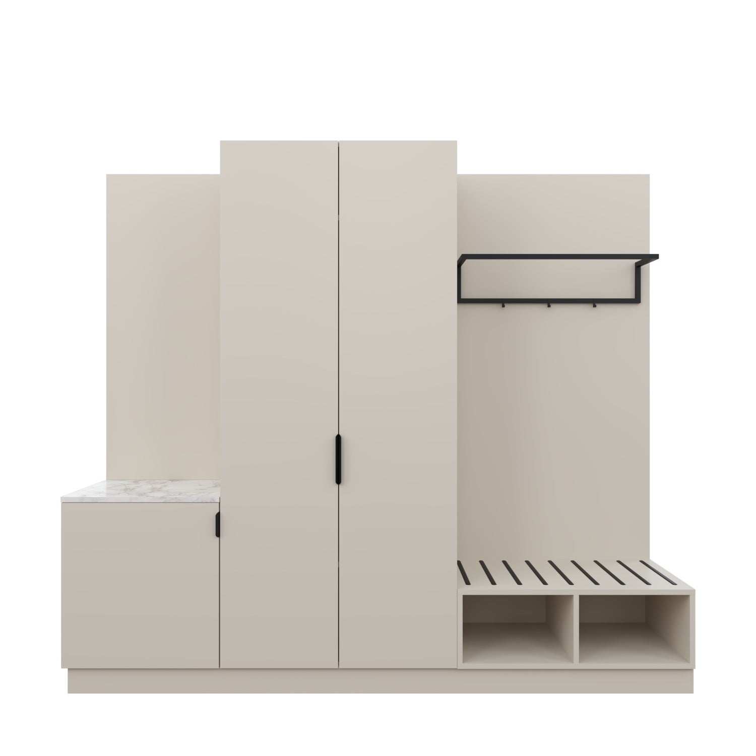 ΣΕΤ - Ντουλάπα & Χώρος Αποσκευών με Μονάδα Σταθμού Καφέ