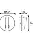 Otello - Lámpara de Pared para Cama de Hotel con Interruptor